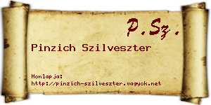 Pinzich Szilveszter névjegykártya